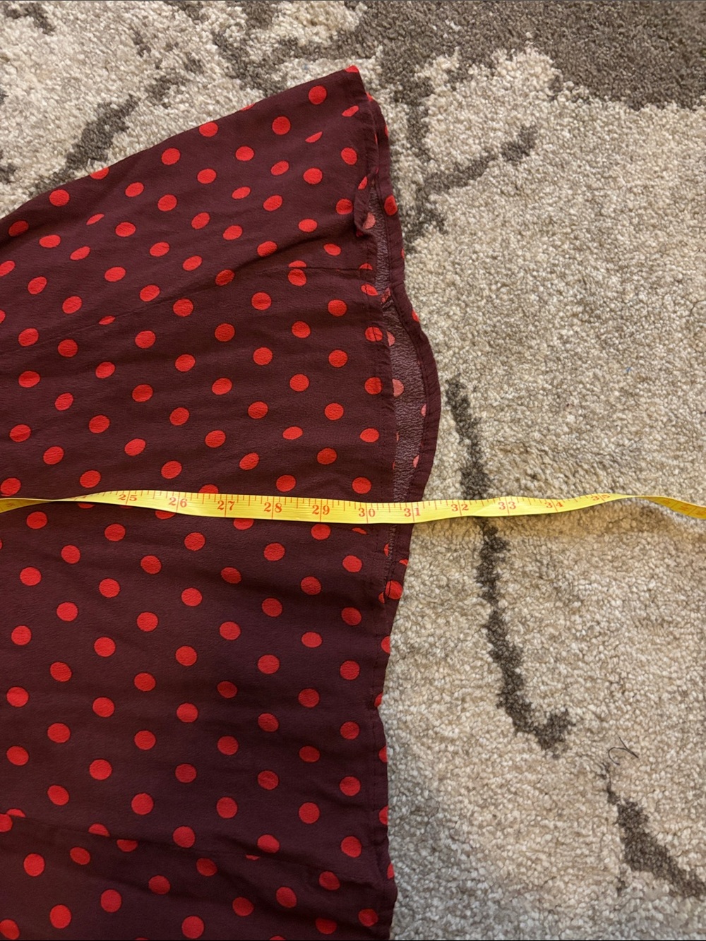 The Workshop Mini Dress in Berry Dot Polka Dot Flowy Skirt - Picture 4 of 5